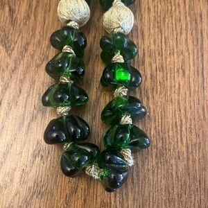 Green  extra large glass Beaded Necklace